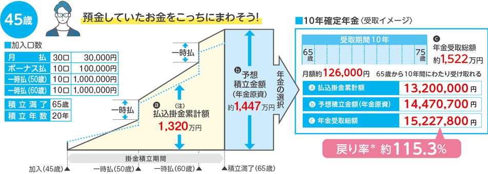 年金コース加入例